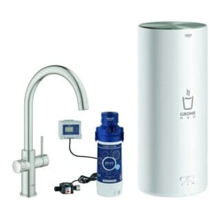 Red Duo Armatur und Boiler Größe l, c- Auslauf, 30079DC1 - Grohe