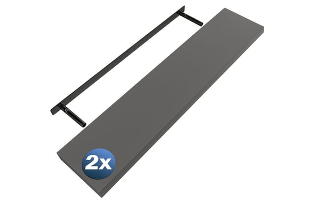 2er Sets Schweberegale 2er Set matt grau, 110cm