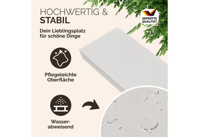 2er Sets Schweberegale 70cm, 2er Set matt weiß
