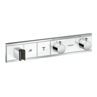 Hansgrohe RainSelect - Thermostat-Duscharmatur - Unterputz für 2 Verbraucher, weiß / verchromt 15355400