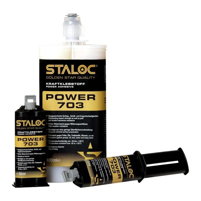 2K Klebstoff Power 703 25ml beige, + Mischer - Staloc