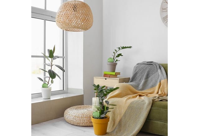 Relaxdays Tonkegel Bewässerung, 4er Set, je 100 ml Volumen, Gießkugel für Zimmerpflanzen & Balkonkästen, grün/terrakotta