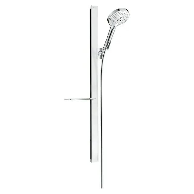 Hansgrohe - Raindance Select s - Brausegarnitur 120, 3 Strahlen, Duschstange 90 cm, weiß / verchromt 27648400