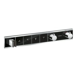 RainSelect - Unterputzarmatur für 4 Verbraucher, schwarz / verchromt 15357600 - Hansgrohe