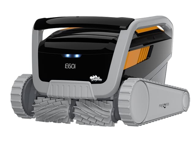 Dolphin E60i Poolroboter mit pvc Bürsten und App-Steuerung