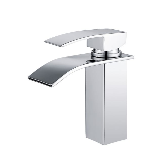 Wasserfall Waschtischarmatur Aus Edelstahl – Eleganter Chrom Einhebelmischer Für Badezimmer Waschbecken, Modernes Design, Langlebig & Korrosionsbeständig