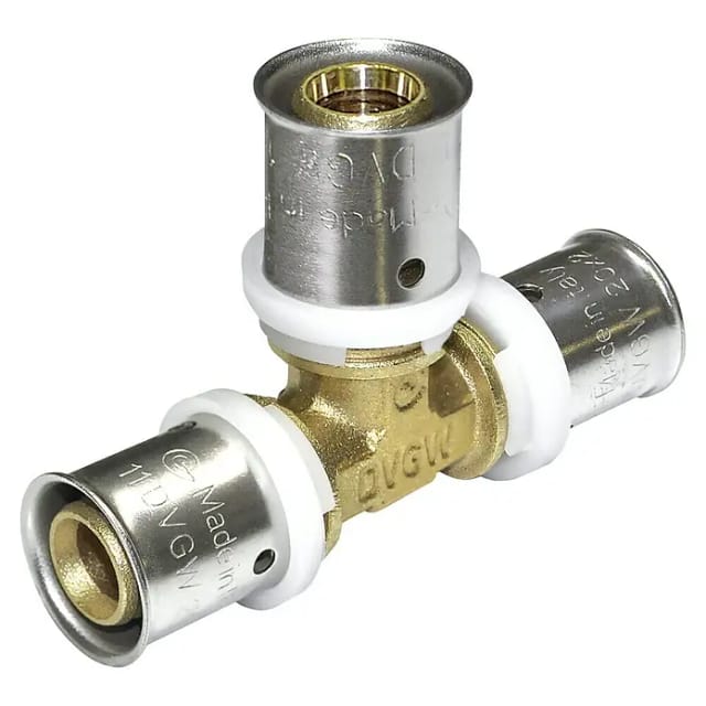 Ms T-Stück, blank, 16 mm, Pressfitting für msvr