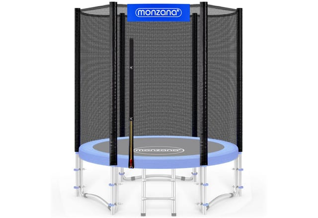 Sicherheitsnetz Trampolin ø 183/244/305/366/427 cm 6-8 Stangen UV-beständig Trampolinnetz Trampolinschutz 183cm / 6 Stangen - Monzana