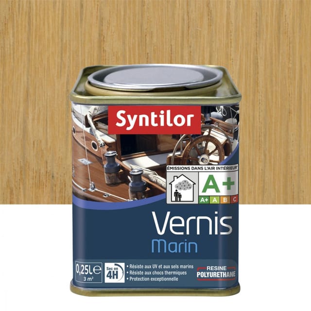 SYNTILOR farbloser, glänzender Marine-Holzlack 0,25 l SYNTILOR