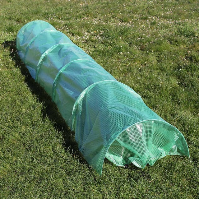 Xpotool - Wiltec Folientunnel 300 x 65 x 45 cm, Pflanztunnel mit pe GItternetzfolie, Frühbeet Schutztunnel Gewächshaus mit Stecksystem