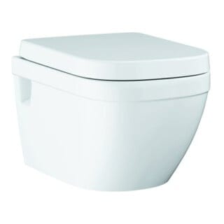 Euro Ceramic - Wand-WC mit WC-Sitz, SoftClose, Rimless, Alpinweiß 39703000 - Grohe