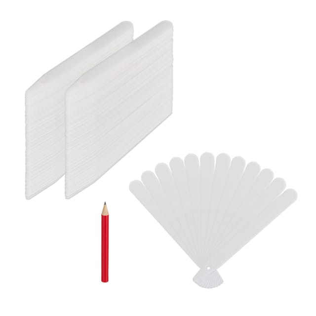 Relaxdays - Stecketiketten 300er Set, zum Beschriften, Beet & Anzucht, Garten, 13cm lang, Kunststoff Pflanzenstecker, weiß