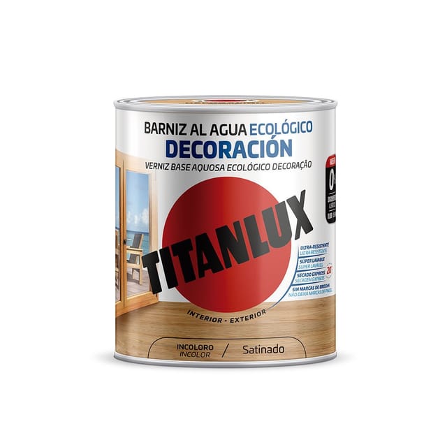 Titan - kologischer Lack auf Wasserbasis, Satin-Dekoration, InColoro, 0,750 l lux M21100034