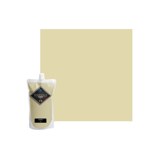 Barbouille - matte auswaschbare Acrylfarbe - Für Wände und Decken - 1L - Tembo Beige