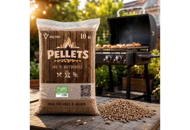 Bbq-toro - Apple Pellets aus 100% Apfelbaumholz, 10 kg, Räucherpellets, Holzpellets, für Grill und mehr