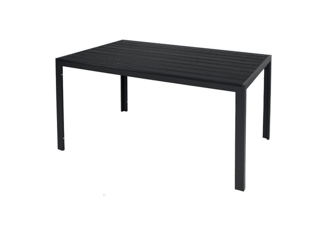 Inda-exclusiv - Alu Polywood Gartentisch anthrazit/schwarz 160x90x74cm-D726867-MC372232