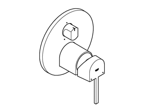 Plus Einhandbatterie mit 3-Wege Umstellung für Rapido - Grohe