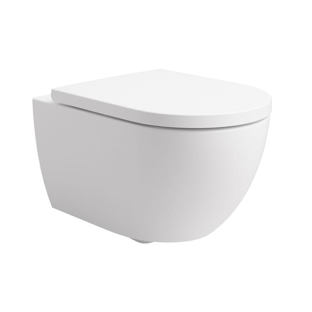Stilform - Soho Whirlflush Hänge Wand wc Spülrandlos Toilette Weiß Matt mit WC-Sitz