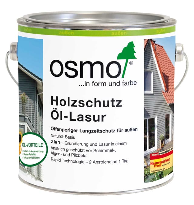 Osmo Holzschutz Öl-Lasur Effekt Onyxsilber 2,50 l - 12100249