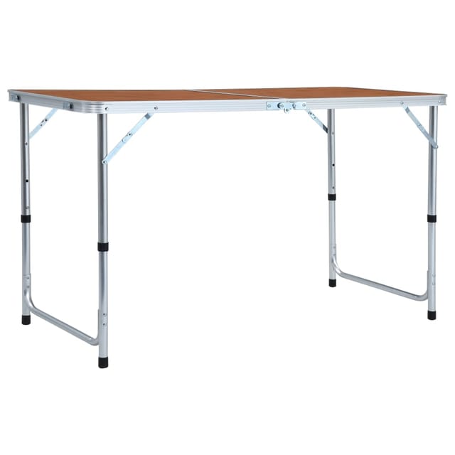 Klappbarer Campingtisch Aluminium 120 x 60 cm Vidaxl