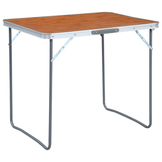 Klappbarer Campingtisch mit Metallrahmen 80 x 60 cm Vidaxl