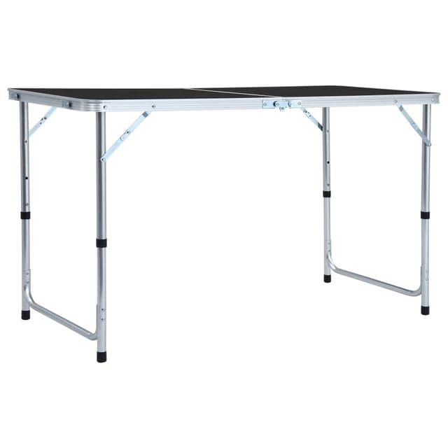 Campingtisch Klappbar Grau Aluminium 120x60 cm Vidaxl