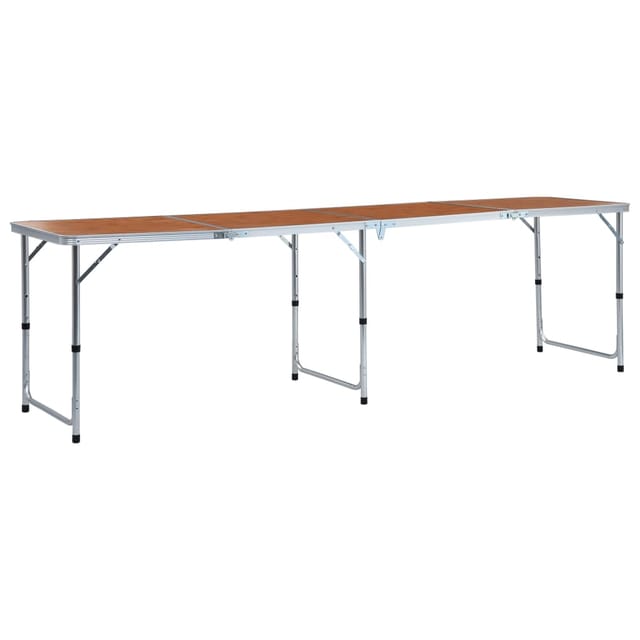 Klappbarer Campingtisch Aluminium 240 x 60 cm Vidaxl
