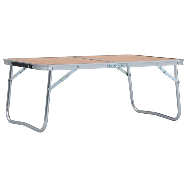 Klappbarer Campingtisch Braun Aluminium 60 x 40 cm Vidaxl