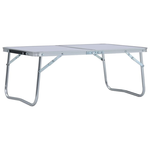 Klappbarer Campingtisch Weiß Aluminium 60 x 40 cm Vidaxl