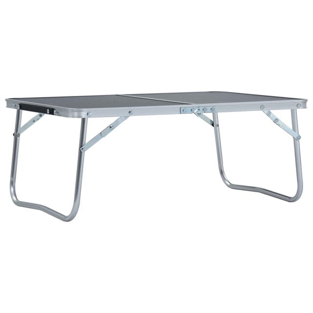 Klappbarer Campingtisch Grau Aluminium 60 x 40 cm Vidaxl