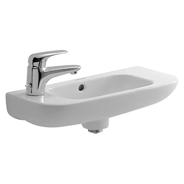 Duravit - D-Code Handwaschbecken, mit Hahnloch links, mit Überlauf,