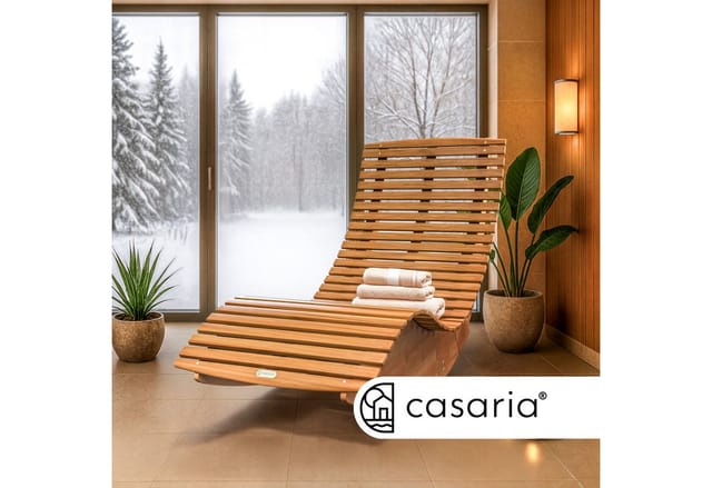 2x Sonnenliege Klappbar Wetterfest Holz 160kg Belastbarkeit Pflegeleicht FSC®-zertifiziert Akazie Garten Balkon Sauna Liege Holzliege Relaxliege