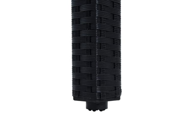 Polyrattan Sitzgruppe Gartenmöbel Set für 8 Personen Rattan Gartenset Schwarz