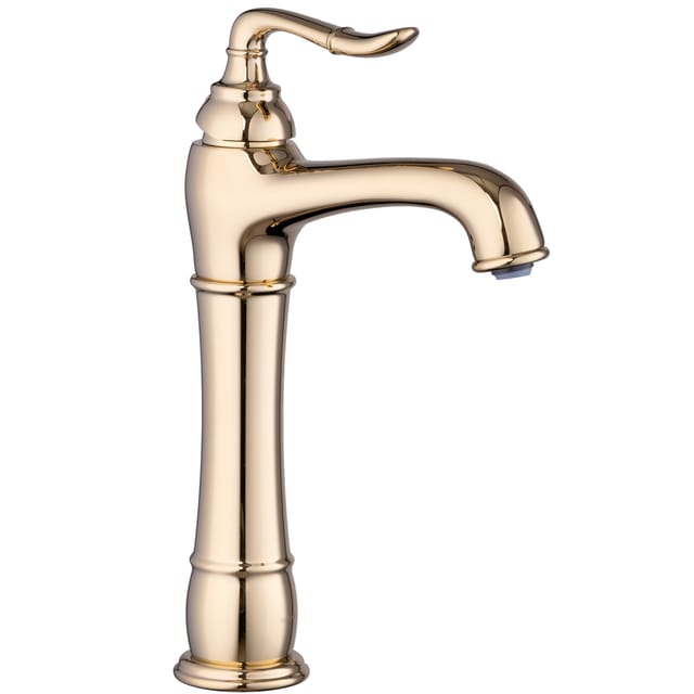 Paulgurkes - Nostalgie Armatur Gold Lang für Aufsatzwaschbecken