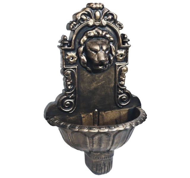 Wandbrunnen Löwenkopf Design Bronze Vidaxl