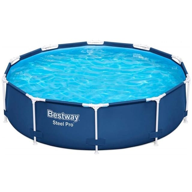 Bestway 56679 Steel Pro Frame Pool Set rund mit Filterpumpe 305 x 76 cm