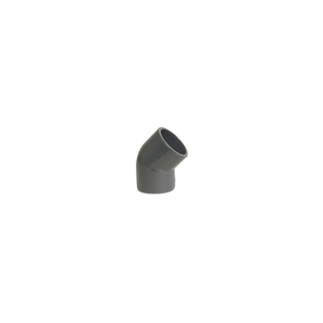 Winkel 45° pvc-u 40 mm Klebemuffe 16 bar, grau - Mega