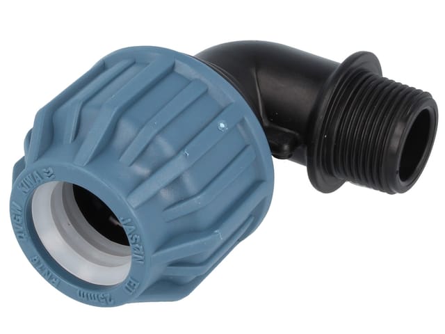 Jason PP-Klemmverbinder 90° Winkel mit AG Ø 20 mm x 1/2 Zoll - DVGW zugelassen