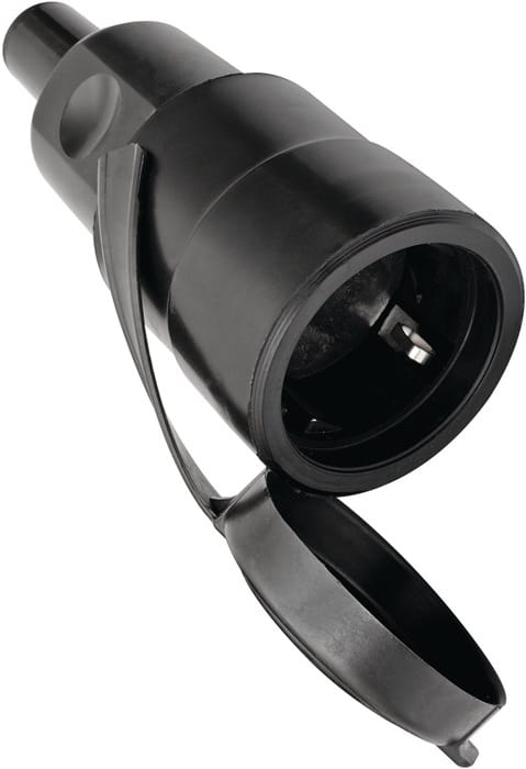 Kalthoff - Bau-/Industriekupplung 10-/16 a 250 v schwarz IP44 Vollgummi
