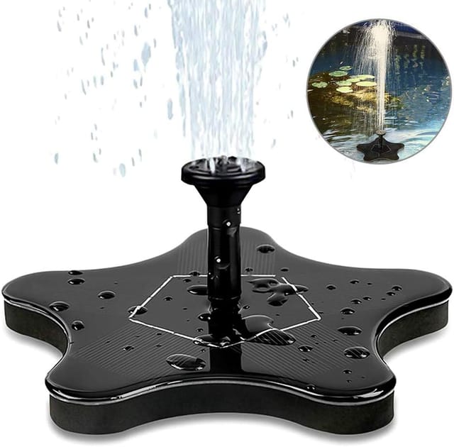 Litzee Gartenbrunnen Solarbrunnen, Solarwasserpumpe, Elektrische Solarpanelpumpe, 1,4 W, Garten-außenbewässerung, Schwimmende Pumpe Für Garten, Terrasse, Vögel, Teich, Pool Und Teich