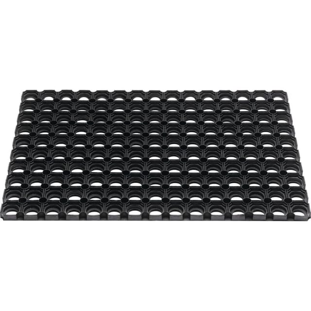 Fußmatte offene Ringe schwarz Gummi L500xB800xS22mm