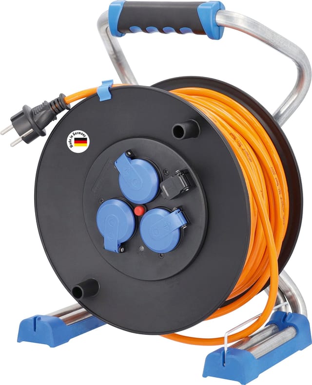 As-schwabe - Kabeltrommel mit usb, Spannungsanzeige 50m H07BQ-F 3G1,5 IP44