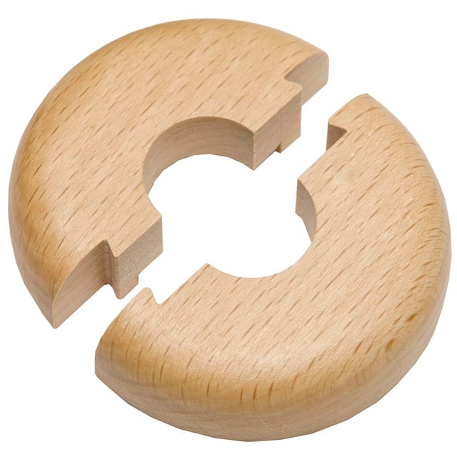 Haro - Heizkörperrosette einfach Abdeckrosette für Rohr ø 1/2' Massivholz Buche