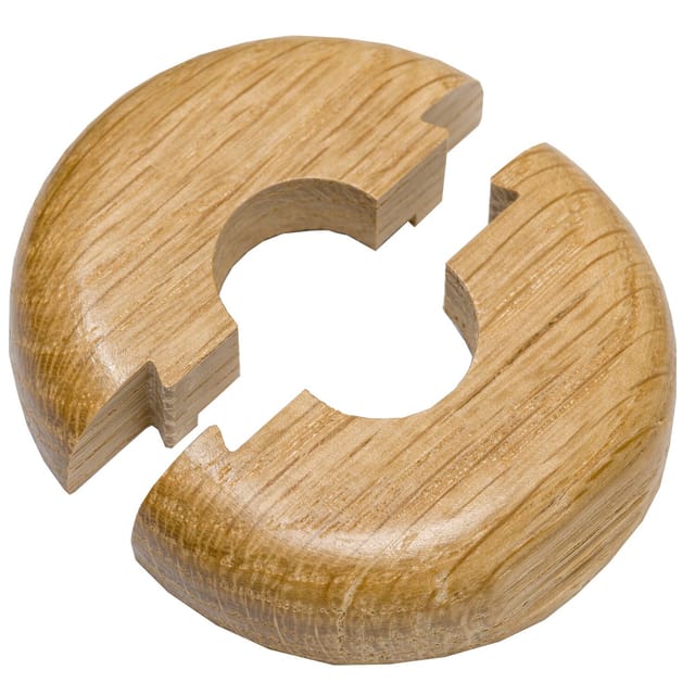 Haro - Heizkörperrosette einfach Abdeckrosette für Rohr ø 1/2' Massivholz Eiche
