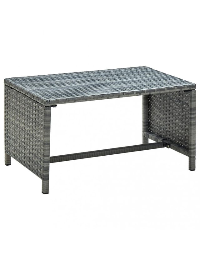 Prolenta Premium Couchtisch Anthrazit 70x40x38 cm Poly Rattan
