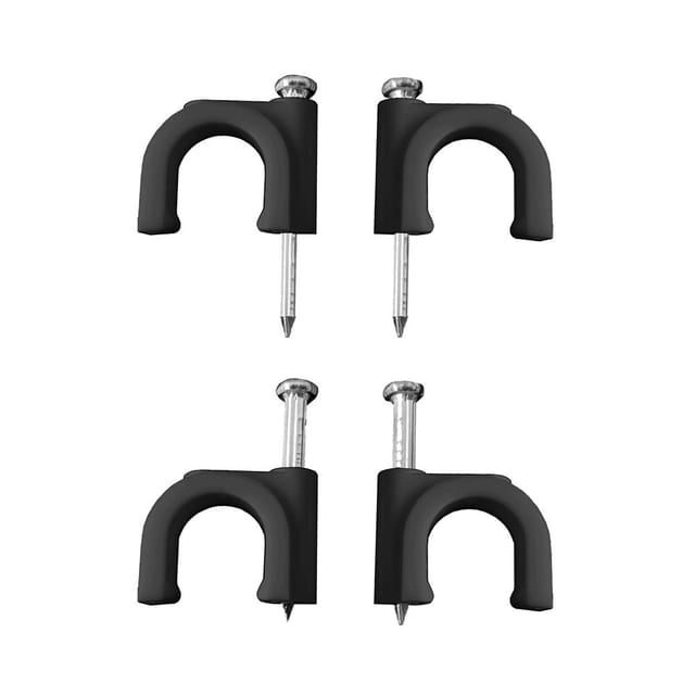 EDM - Schwarzer Clip für Rohrschlauchkabel 2x1,5 mm Nr. 7 (Karton mit 100 Einheiten)