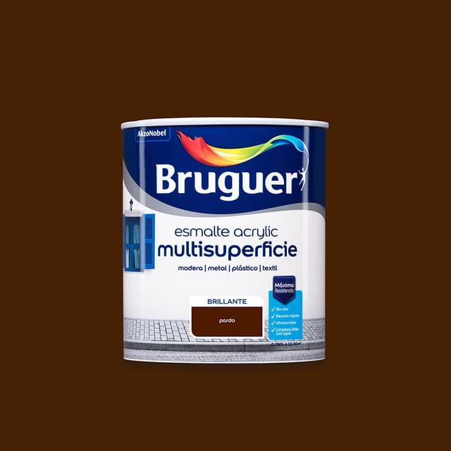 Hellbrauner Mehrflächen-Acryllack 0,750 l 5057538 Bruguer
