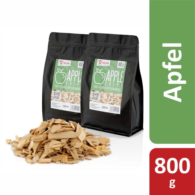 BBQ-Toro Apfel Räucherchips 800 g, Smokerchips für Gasgrill, Smoker, BBQ, rauchintensiv, Apfelholz