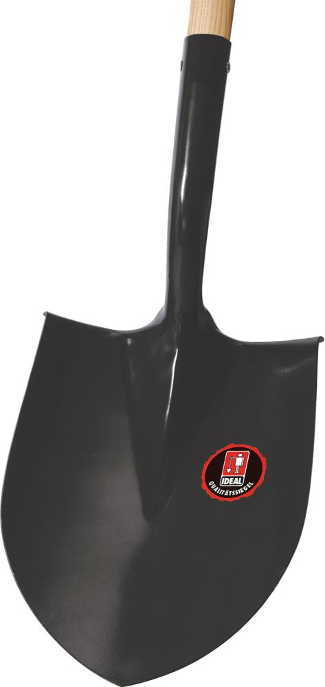 FP - Idealspaten Spatenschaufel schwarz groß Gr. 2, mit Stiel