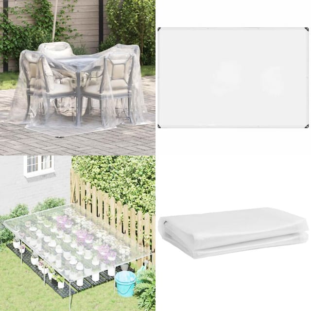 Transparente Plane mit Ösen 2x3 m Polyethylen - Transparente Plane - Gartenmöbel schützen